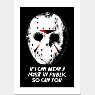 Funny Friday The 13th Mask Wearing Posters and Art